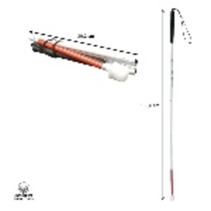 White walking stick for the visually impaired