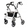 GCARE rollator 4 wielen, plooibaar, lichtgrijs aluminium