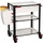 Pi-Nero trolley with 3 shelves with handle, black/white