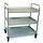 Anodized aluminum serving trolley