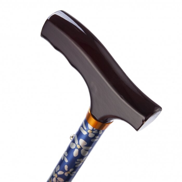 Folding walking stick - floral