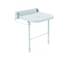 Siège de douche rabattable avec supports au sol