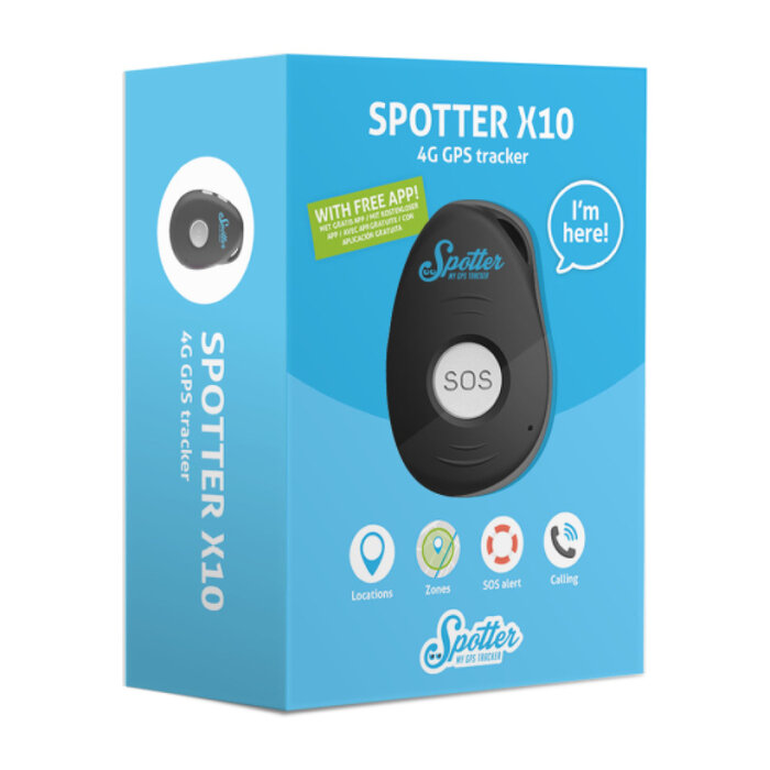 Spotter X10 GPS tracker with SOS button