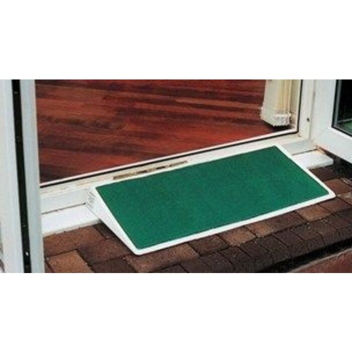 Inclined plane for door sill, fiberglass, white-green