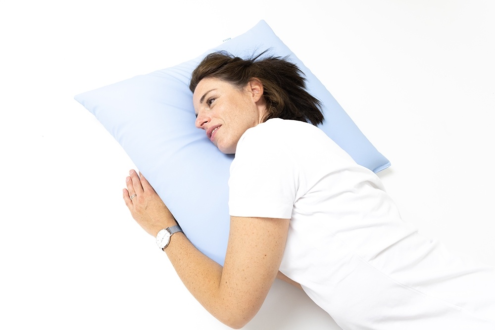 Coussin d'oreiller avec renfoncement pour les oreilles - Relax Pro - Bi-Tec - bleu