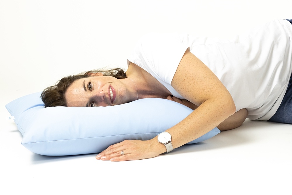 Coussin d'oreiller avec renfoncement pour les oreilles - Relax Pro - Bi-Tec - bleu