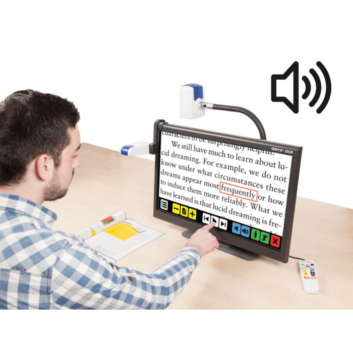 FREEDOM SCIENTIFIC ONYX Deskset HD 24" OCR. Screen magnifier 24" with speech output.