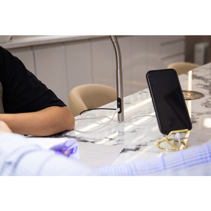 DAYLIGHT E35109 Slimline 4 dimmable LED table lamp in brushed steel