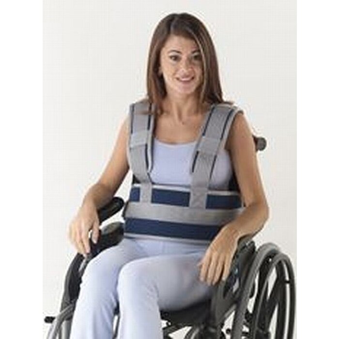 Wheelchair waist and shoulder belt