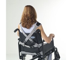 Pelvic and shoulder belt for wheelchair use