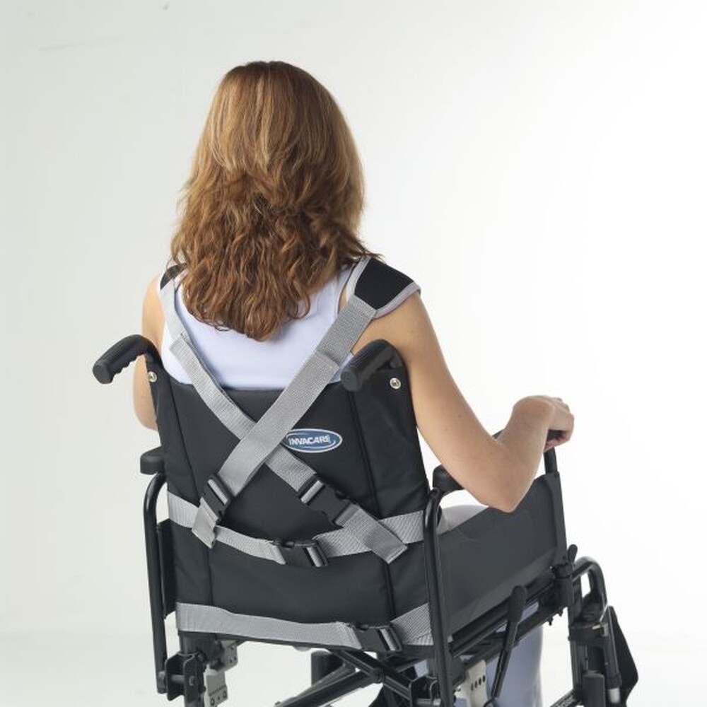 Pelvic and shoulder belt for wheelchair use