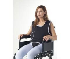 Fixation vest and pelvic fixation vest for wheelchair use