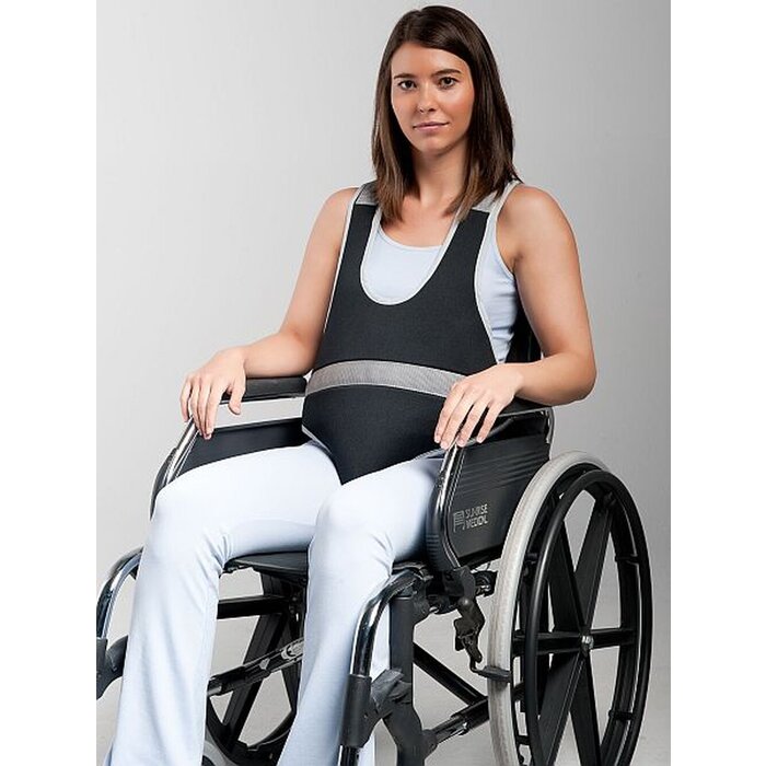 Fixation vest and pelvic fixation vest for wheelchair use