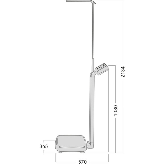 Personenweegschaal +statief 0-250 kg