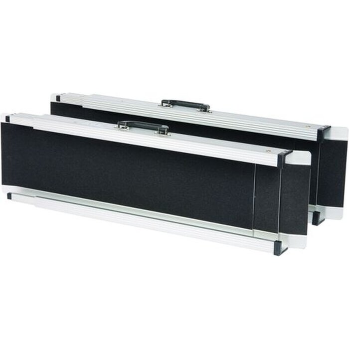 Telescopic ramp in aluminum & anti-slip surface