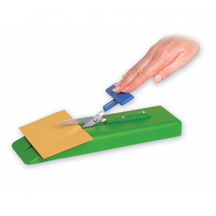 Table scissors on plastic base