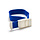 Sangle de serrage en plastique bleu