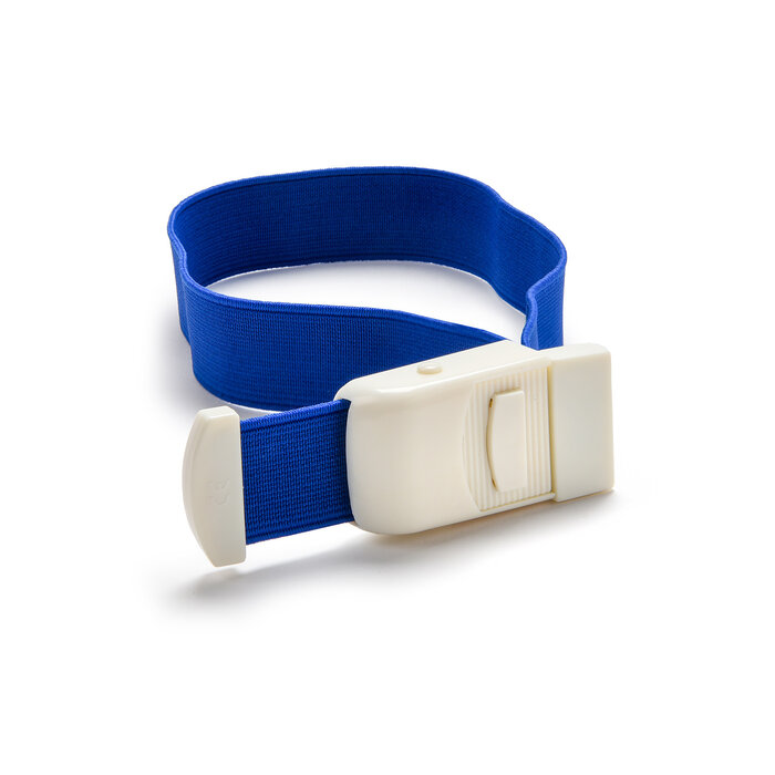 Sangle de serrage en plastique bleu