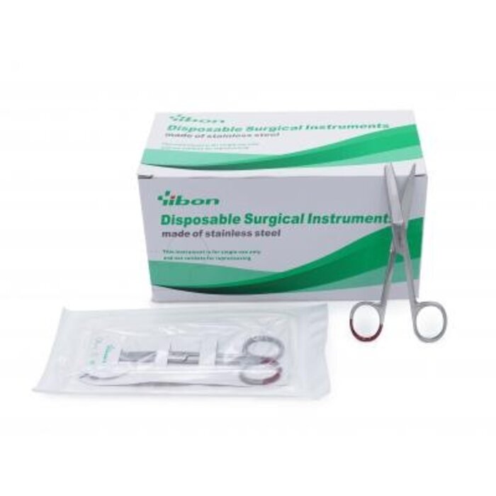 Sterile set with medical scissors sharp/blunt point - 13 cm / Box of 20