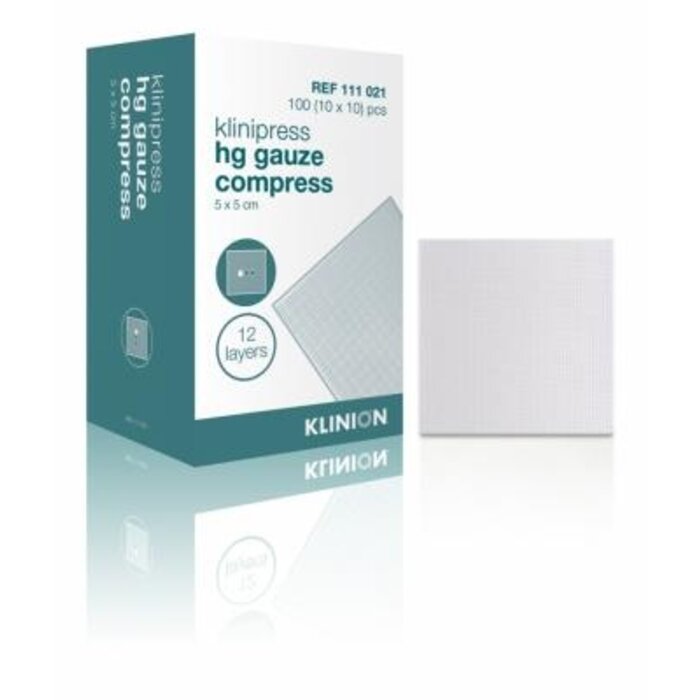 Compresses de gaze Klinion en 100% coton à haute absorption