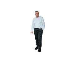 Trousers with elastic - anthracite cotton