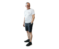 Short avec élastique - coton bleu