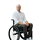 Wheelchair trousers with deep zip and hook and eye - green cotton