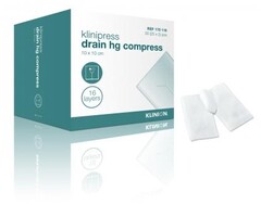 Compresse fendue de gaze Klinion, 10 x 10 cm, stérile - Boîte de 50