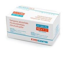 Lingettes alcoolisées Evocare - Boîte de 100
