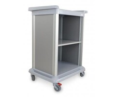 Essential trolley ES10, open front, grey, height 110 cm, without docking clamp