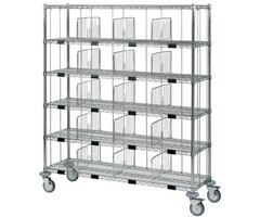 Mosys chrome plated wire mesh linen trolley