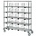 Mosys chrome plated wire mesh linen trolley