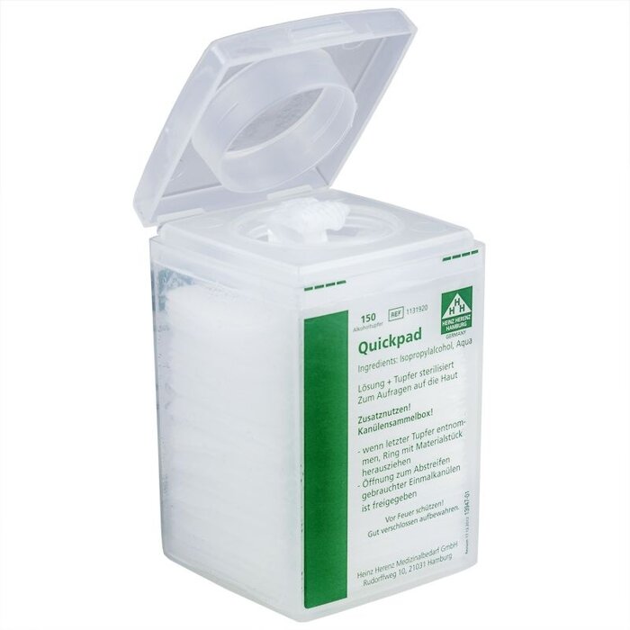 Quickpad Alcohol swabs in dispenser (150 pcs)