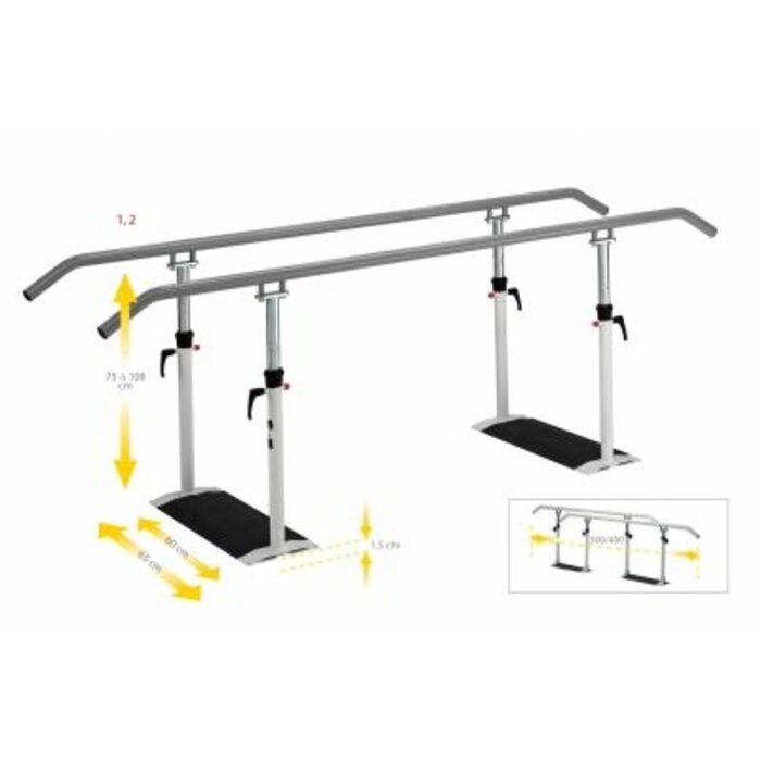 Parallel bars foldable 'Easy Click' - 3.5 m