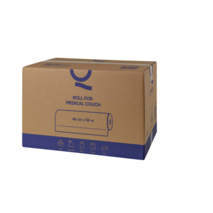 Qines examination table paper / treatment table - roll 48 cm x 50 m (8 pcs)