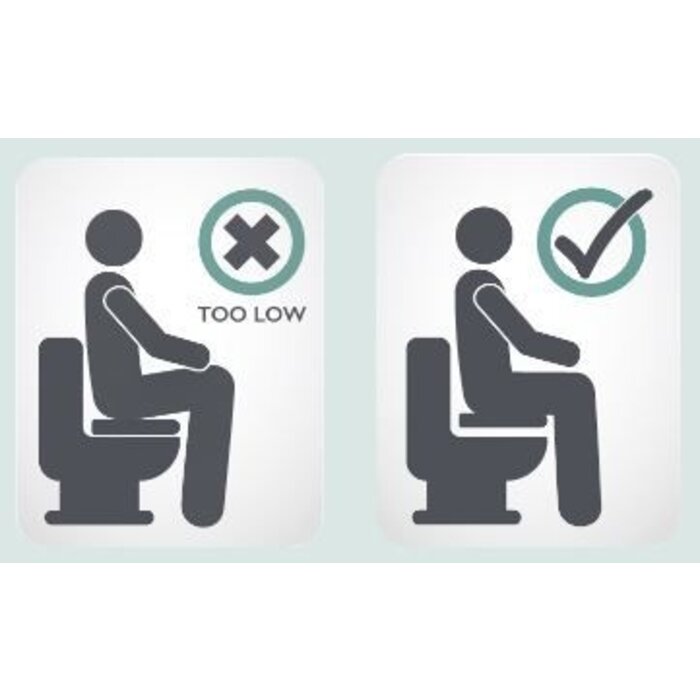 Réhausseur de siège de toilette Ashby Lift Oval - 10 cm