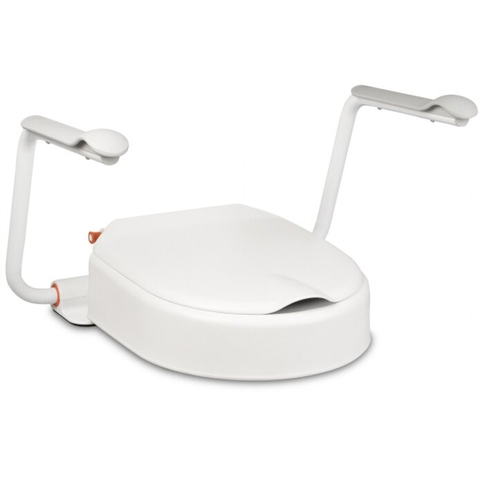 Hi-Loo toilet raiser fixed with armrest