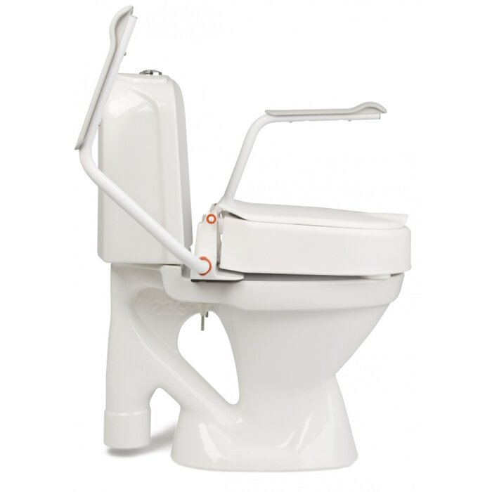 Hi-Loo toilet raiser fixed with armrest
