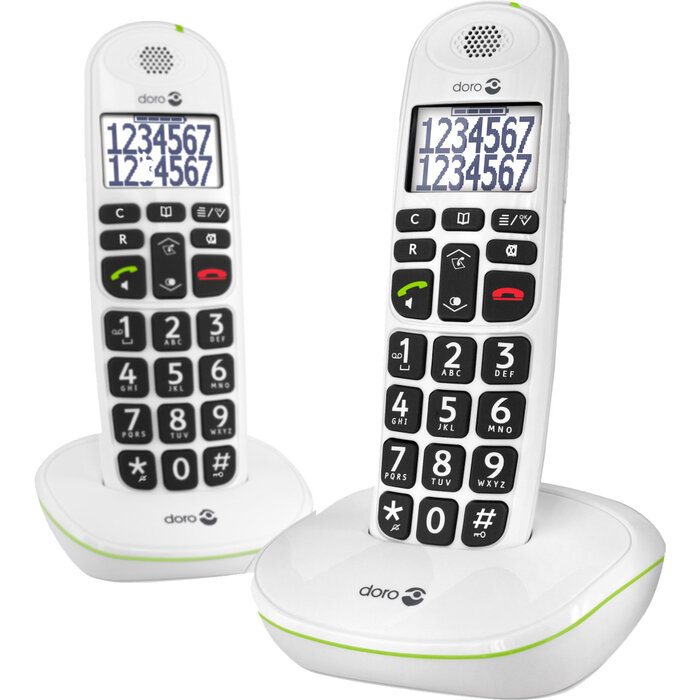 Téléphone sans fil duo PhoneEasy 110 avec touches numériques vocales
