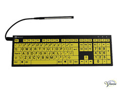 Nero XL toetsenbord geel / zwart
