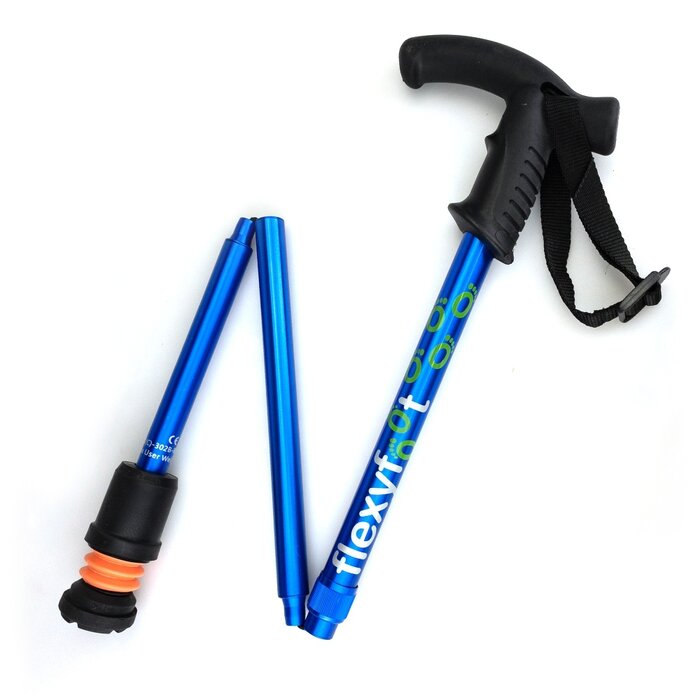 Flexyfoot Walking Stick with Derby Handle - Foldable