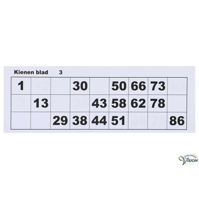Kienblok 100 Vel Afm. 21 X 7 Cm