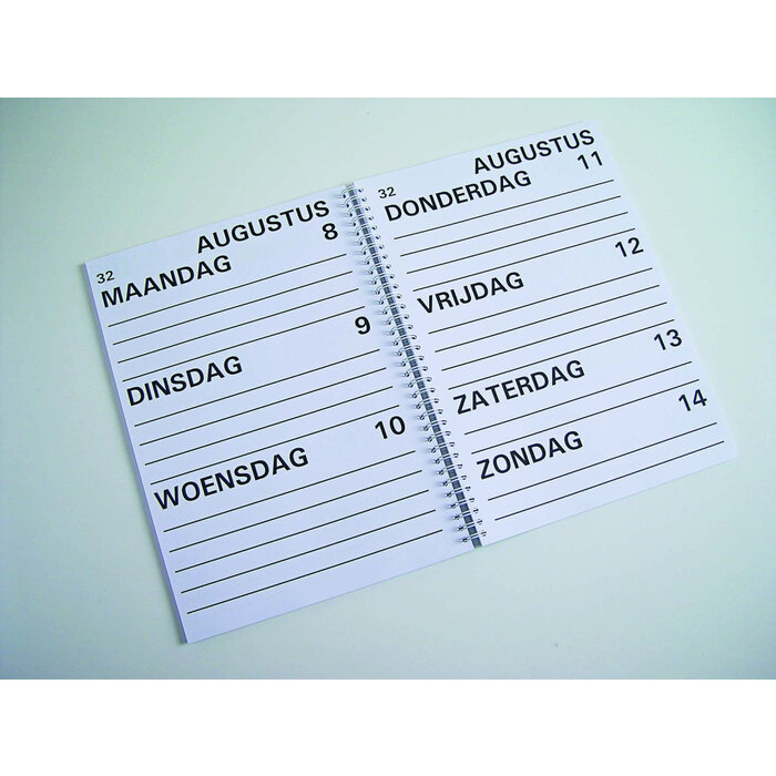 Agenda 1 semaine sur 2 pages. A4 2025