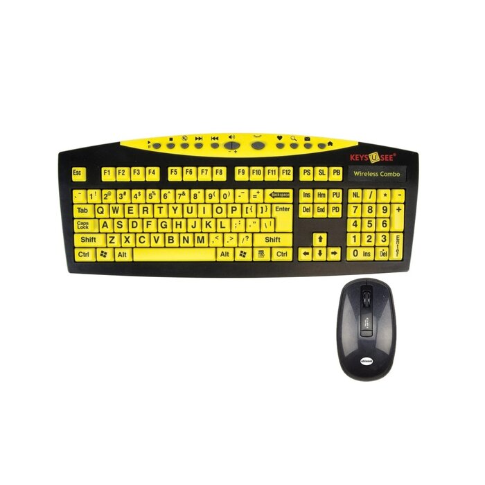 Visually impaired keyboard Keys-U-See – large print & wireless