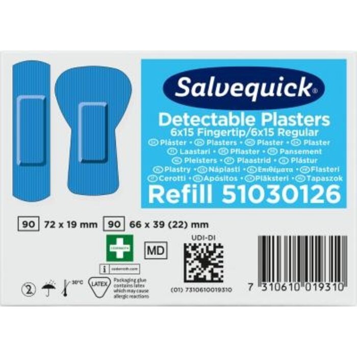 Blauwe detecteerbare verbandmengsel  - Doos met 30
