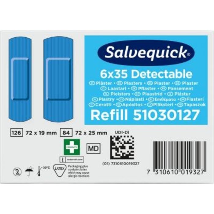 Blue Detectable Plasters - Box of 35