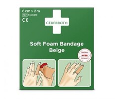 Beige self-adhesive bandage roll