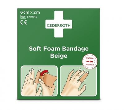 Beige self-adhesive bandage roll
