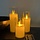 LED Candle with Housing - Moving Flame - Batteries Included - Remote Control - Set of 3