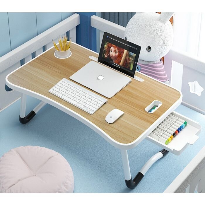 Ceruzo Folding Laptop Table - Bed Table - 60x40 cm